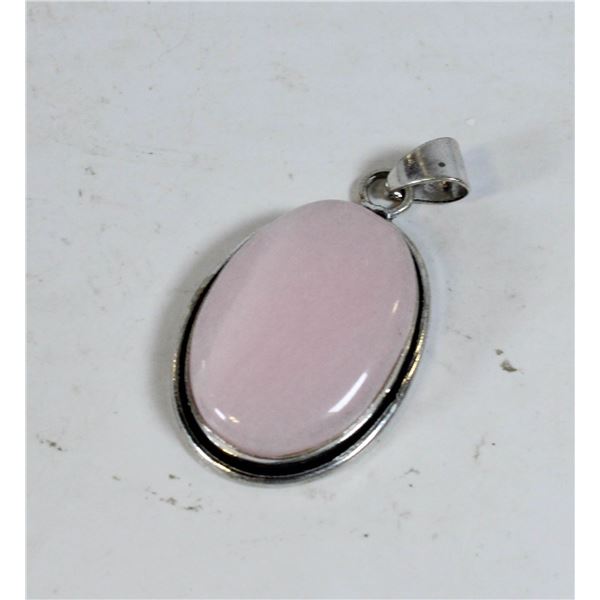 #165- NATURAL PINK ROSE QUARTZ PENDANT
