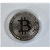 Image 1 : SILVER PLATED BIT COIN IN PROTECTIVE CASE.