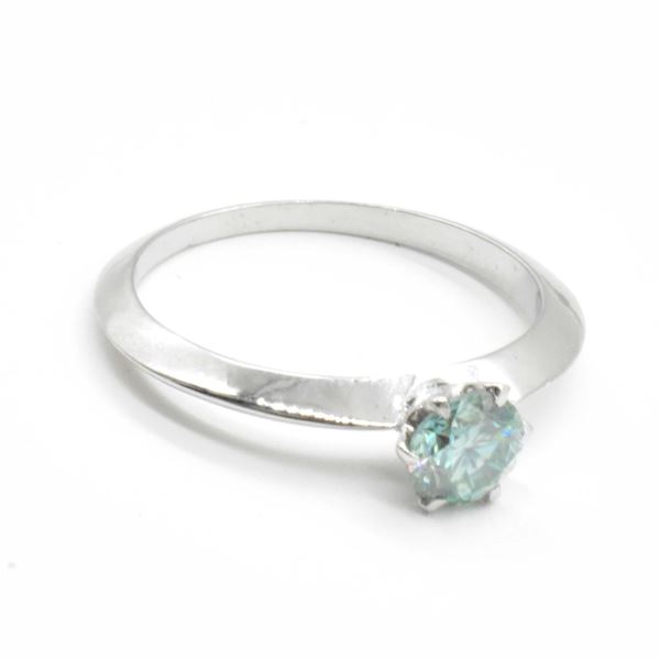 EC60 SILVER MOISSANITE (ROUND 5.5 MM) RING