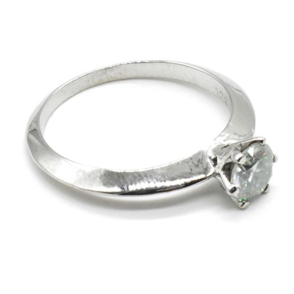 EC65 SILVER MOISSANITE (ROUND 6 MM) RING
