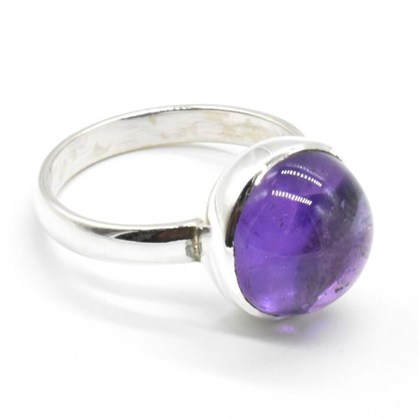 EC69 SILVER AMETHYST RING
