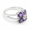 Image 1 : EC91 SILVER AMETHYST CZ RING