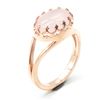 Image 1 : EC92 ROSEGOLD PLATED SIL ROSE QUARTZ RING