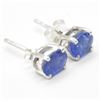 Image 1 : EC99 SILVER TANZANITE EARRINGS