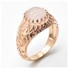 Image 1 : EC100 ROSEGOLD PLATED SIL ROSE QUARTZ RING