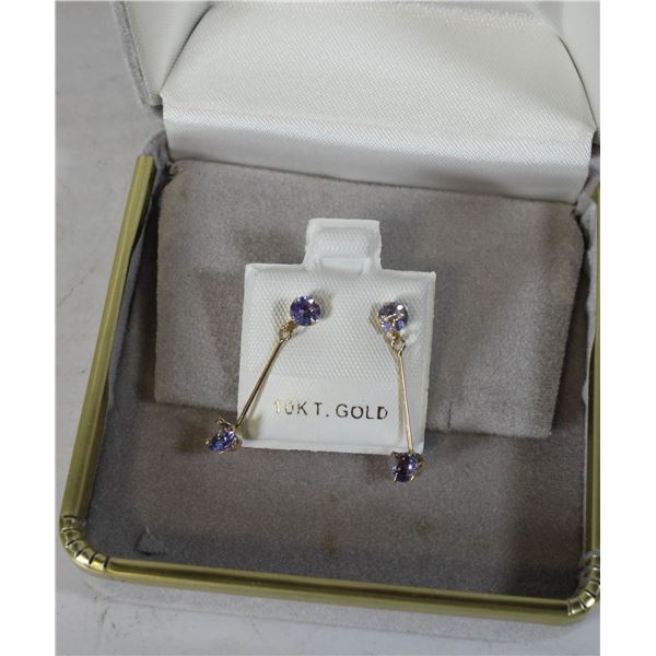 EC156-40 10K  TANZANITE EARRINGS