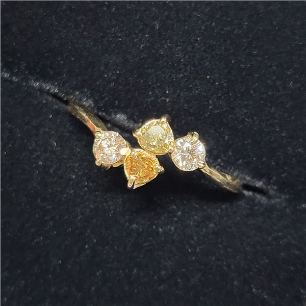 MZ6-16 10K  COLOR DIAMOND (SI-1, YELLOW AND BROWN)