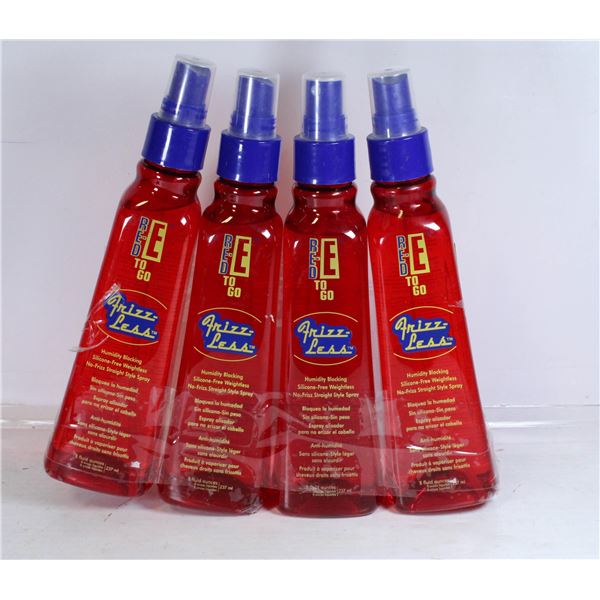 LOT OF 4 RED-E TO GO FRIZZ-LESS HUMIDITY BLOCKING