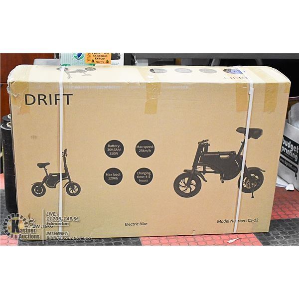 NEW DRIFT ELECTRIC BIKE, MODEL #C5-12 - RETAILS FOR $599