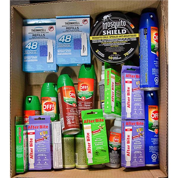 FLAT LOT OF INSECT REPELLENT PRODUCTS