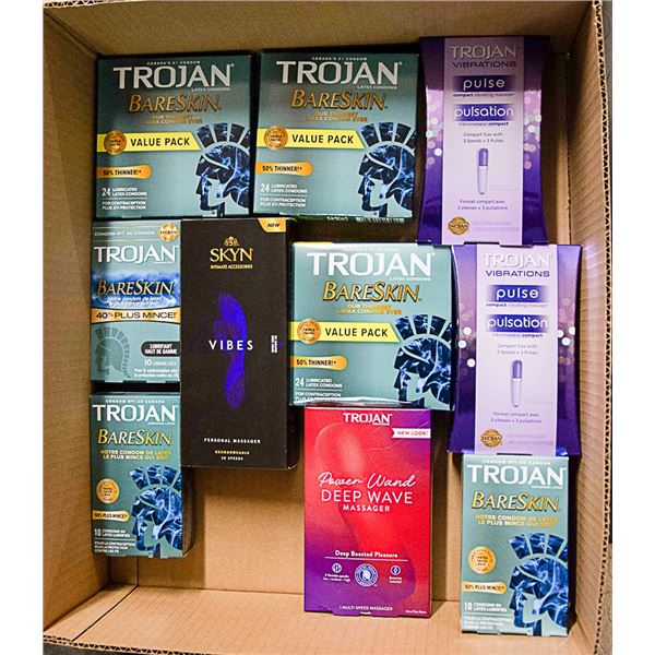 FLAT LOT OF CONDOMS AND OTHER PRODUCTS