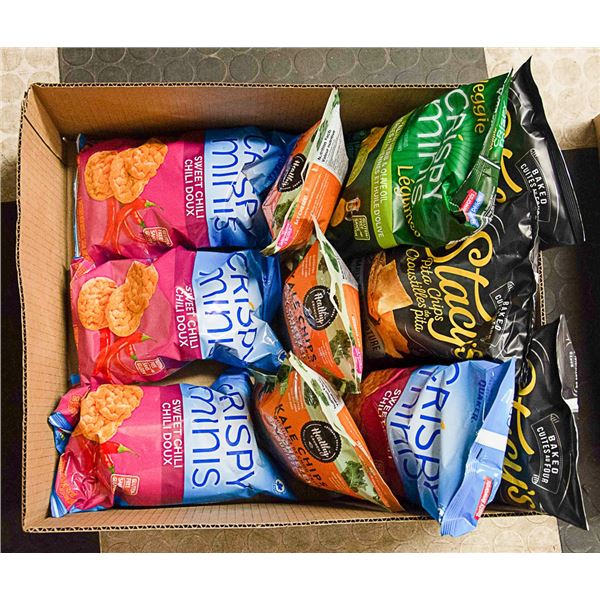 FLAT LOT OF VARIOUS SNACK PRODUCTS