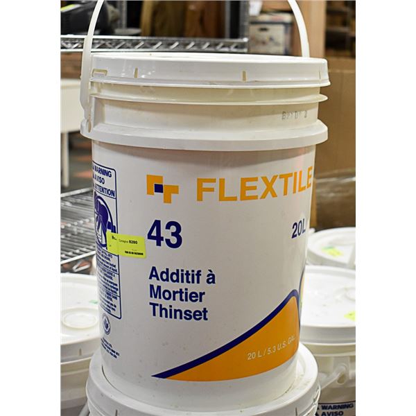 20L PAIL OF FLEXTILE 43 THINSET MORTAR ADDITIVE