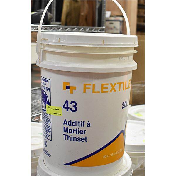 20L PAIL OF FLEXTILE 43 THINSET MORTAR ADDITIVE