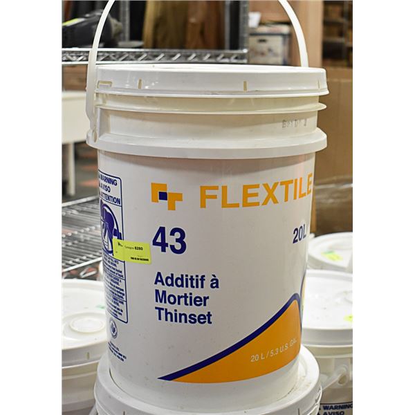 20L PAIL OF FLEXTILE 43 THINSET MORTAR ADDITIVE