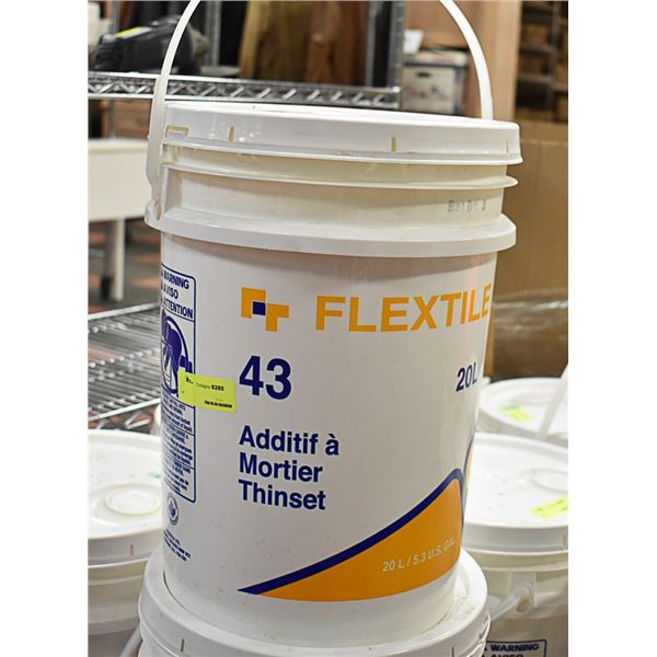 20L PAIL OF FLEXTILE 43 THINSET MORTAR ADDITIVE
