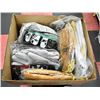 Image 1 : BOX LOT OF WORK GLOVES AND HARD HAT