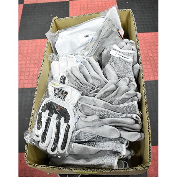 BOX LOT OF WORK GLOVES