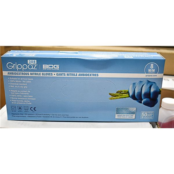 BOB DALE GRIPPAZ  AMBIDEXTROUS NITRILE GLOVES