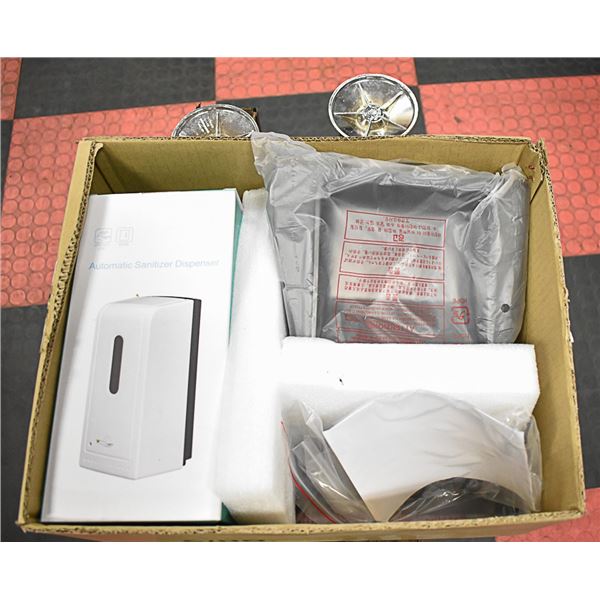 BOX WITH AUTOMATIC SANITIZER DISPENSER