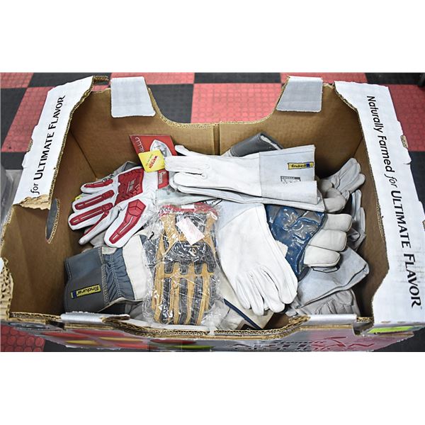 BOX LOT OF WORK GLOVES