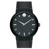 Image 1 : MOVADO CARBON FIBER BLACK WATCH. NEW MSRP $1595