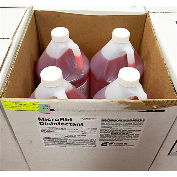 NEW CASE OF 4 X 1 GALLON MICRORID INSTITUTIONAL &