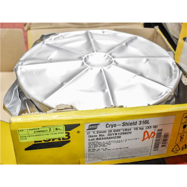 ESAB CRYO-SHIELD 316L 33LBS WIRE FLUX