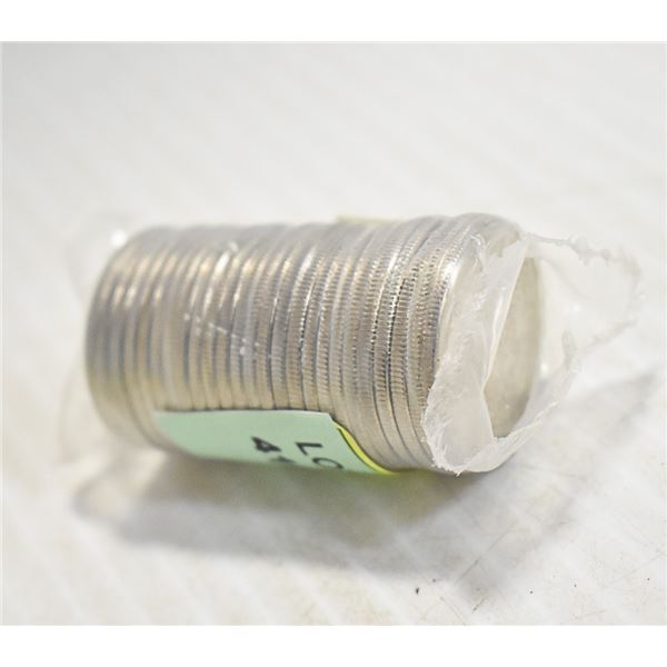 UNOPENED BANK ROLL OF CANADIAN HALF DOLLAR