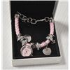 Image 1 : PINK CHARM BRACELET WITH WATCH, CHARMS &