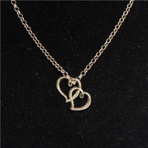 .925 SILVER 16 INCH NECKLACE WITH HEART