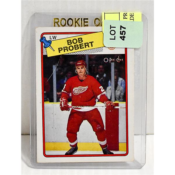 BOB PROBERT ROOKIE CARD R.I.P.