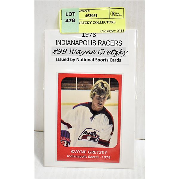 WAYNE GRETZKY COLLECTORS CARD