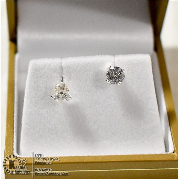 PAIR OF CUBIC ZIRCONIA STUD EARRINGS