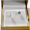 Image 1 : PAIR OF CUBIC ZIRCONIA STUD EARRINGS