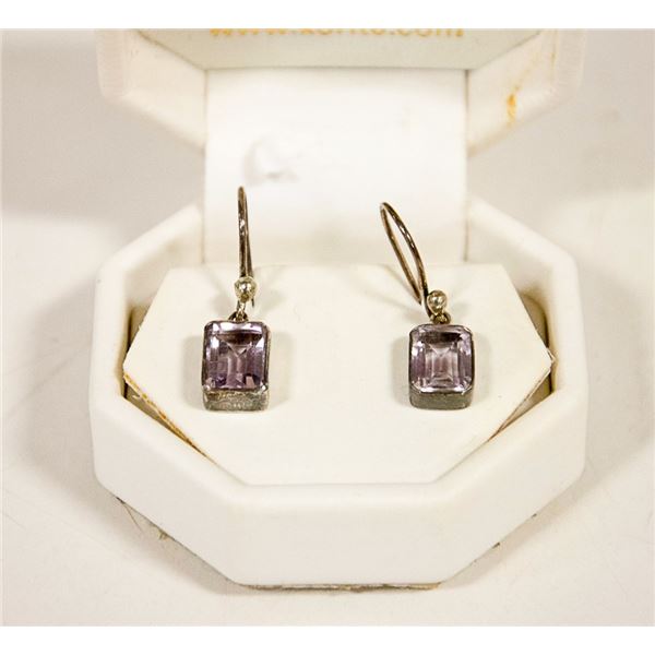 NEW AMETHYST AND STERLING SILVER EARRINGS