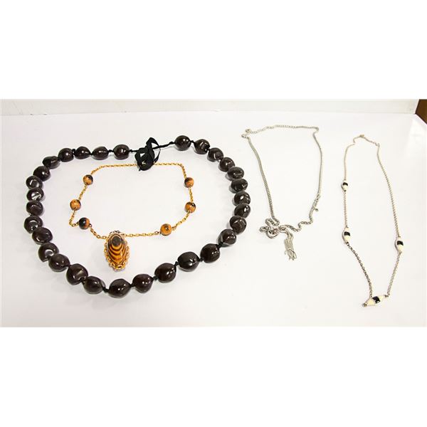 LOT OF 4 VINTAGE NECKLACES
