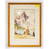 Image 1 : 1964 HAND SIGNED WATER COLOUR BY: W.SHAW FRAMED