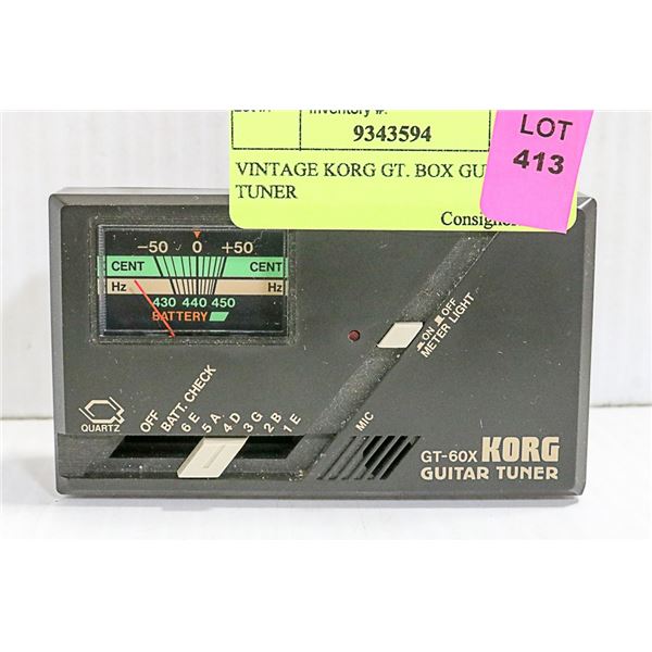 VINTAGE KORG GT. BOX GUITAR TUNER