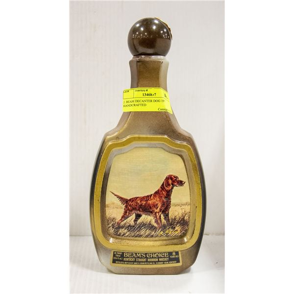 J. BEAM DECANTER DOG 1977 HANDCRAFTED