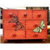 Image 1 : BUTTERFLY THEMED WOOD JEWELLERY BOX - HANDMADE W/