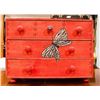 Image 1 : BUTTERFLY THEMED WOOD JEWELLERY BOX - HANDMADE W/