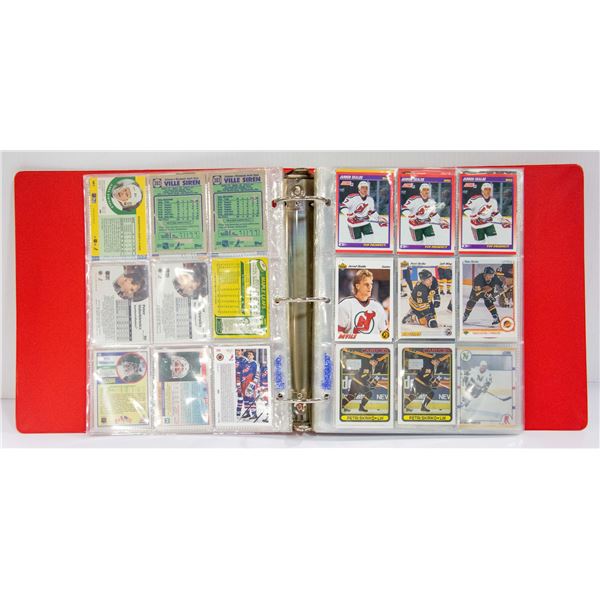 BINDER OF HOCKEY CARDS - VARIOUS YEARS AND TYPES