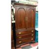 Image 1 : KINCIAD DARK CHERRY WOOD ARMOIRE