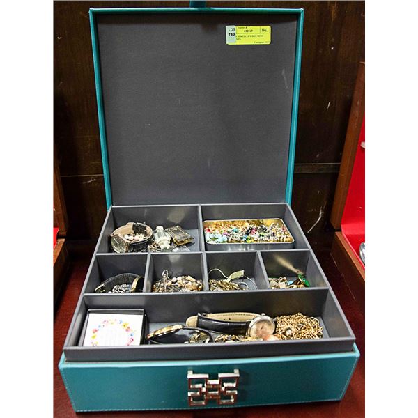 ESTATE JEWELLERY BOX WITH CONTENTS
