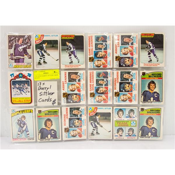 17 X 1970'S DARRYL SITTLER CARDS ESTATE
