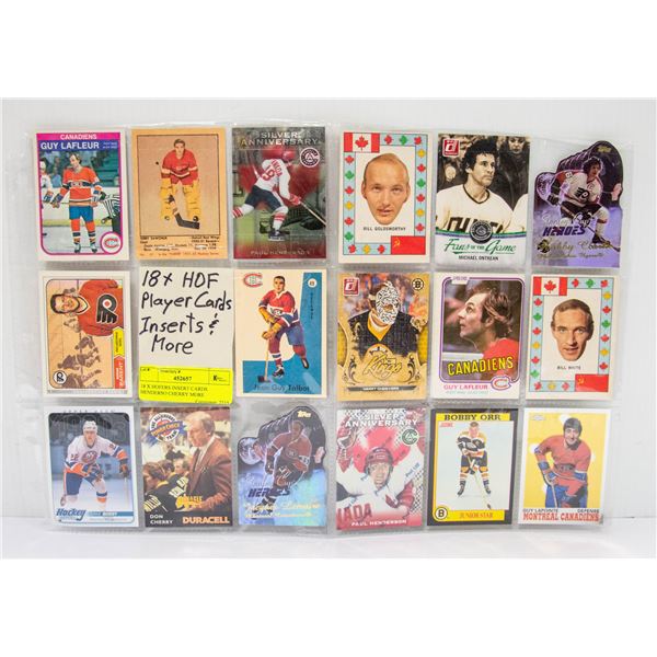18 X HOFERS INSERT CARDS HENDERSO CHERRY MORE