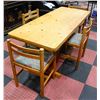 Image 1 : PINE RUSTIC TABLE AND 4 CHAIRS