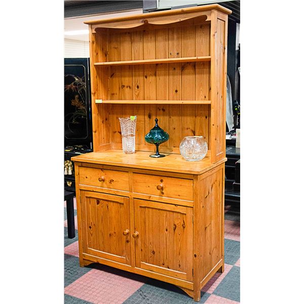 SOLID PINE BUFFET AND HITCH