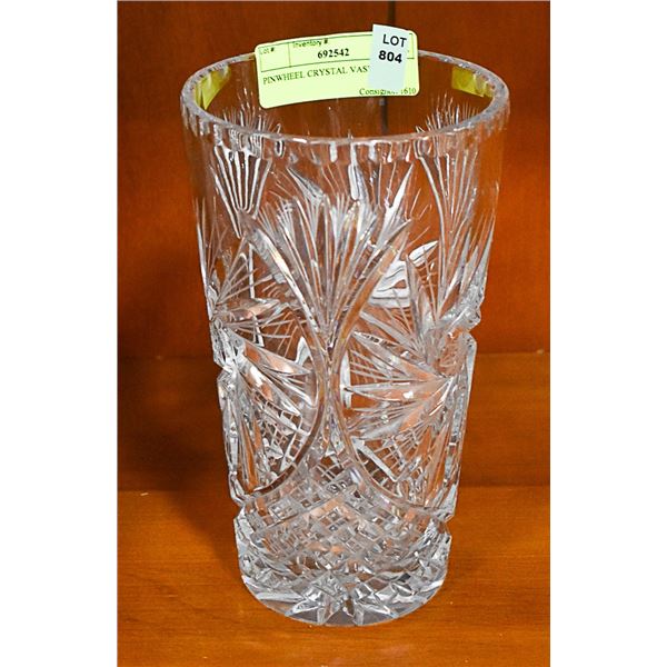 PINWHEEL CRYSTAL VASE